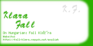 klara fall business card